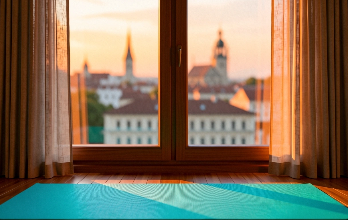 Sunset in Vienna city